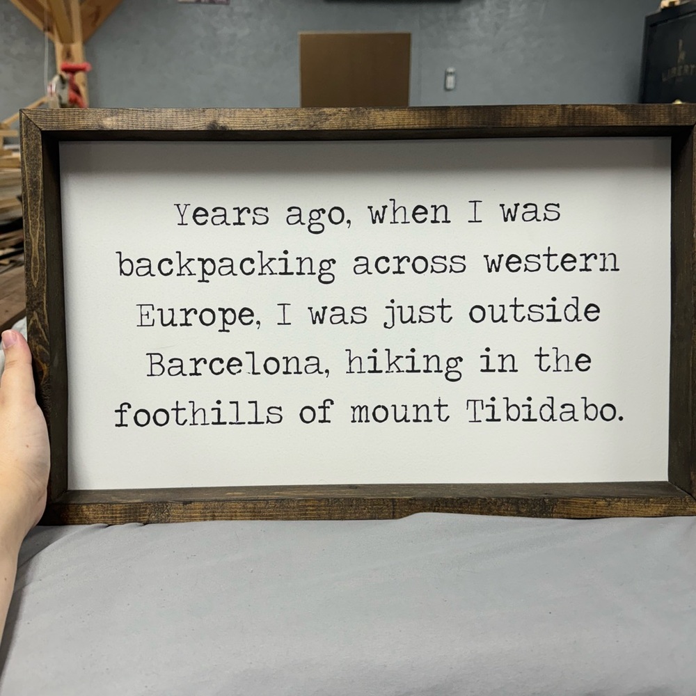 Friends Joey Tribbiani Backpacking Quote Wooden Sign
